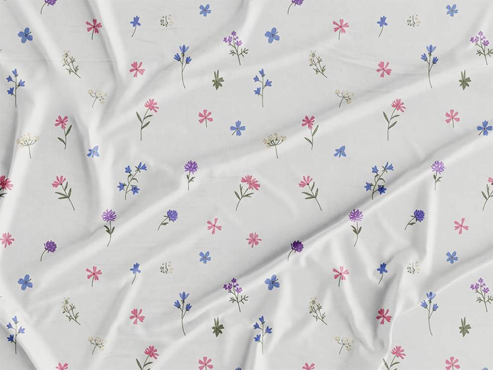 Petal Scatter Fabric Mockup 5